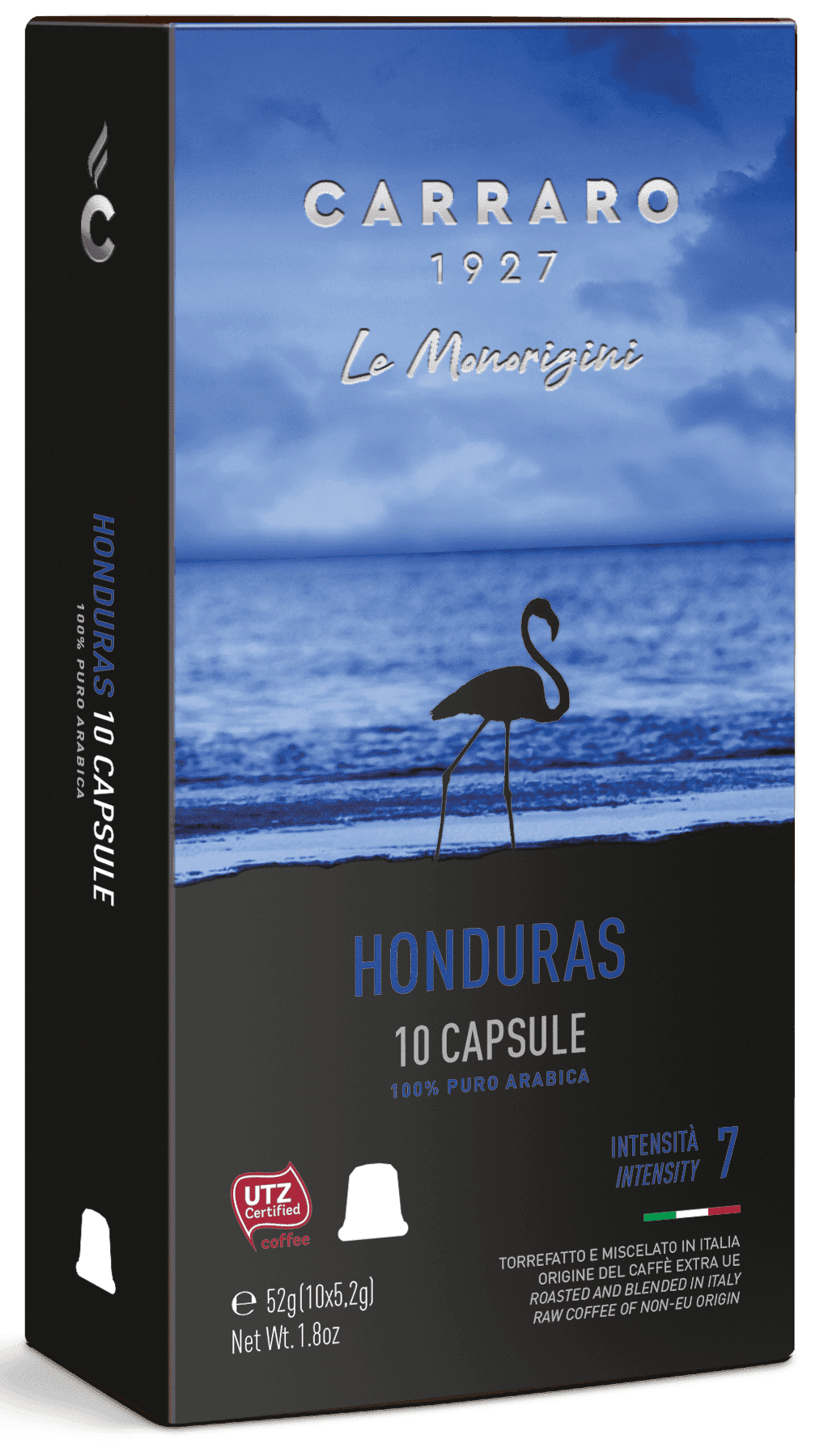 Кофе Carraro Honduras 10 капсул. Интенсивность 7